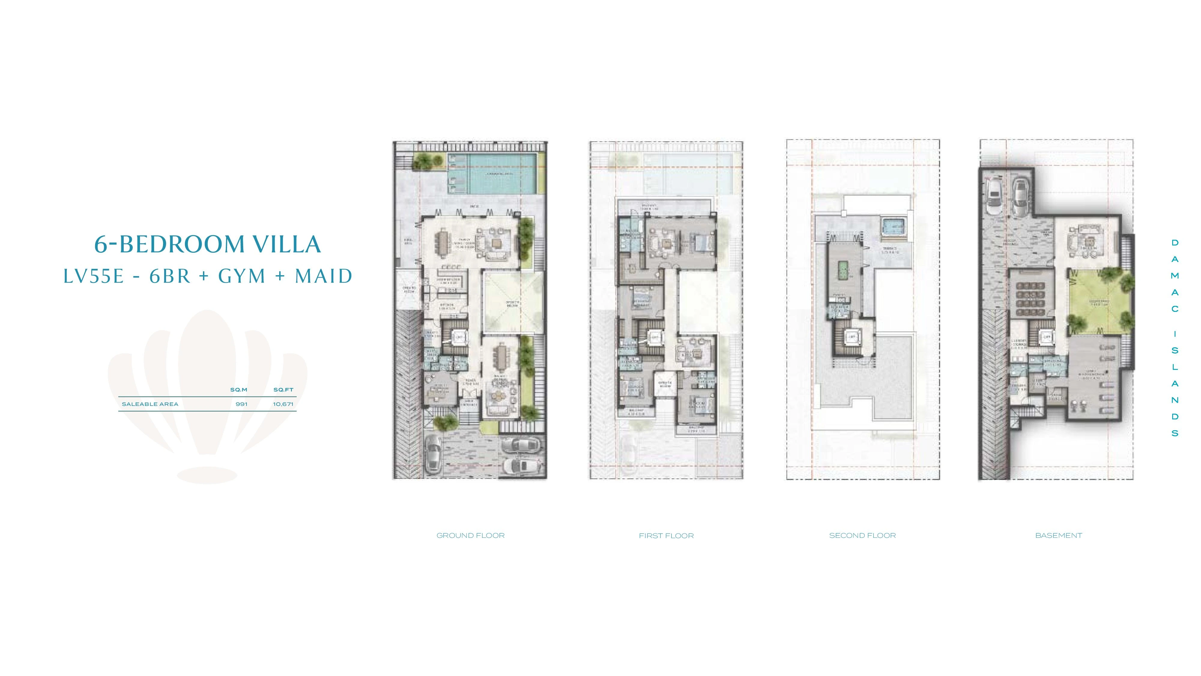 فيلا 6 غرف داماك آيلاند